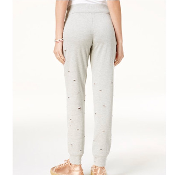 Lace Up Ripped Jogger Pants - Picture 2 of 4